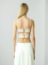 Bow Tied Ultra Short Strapless Camisole Vest